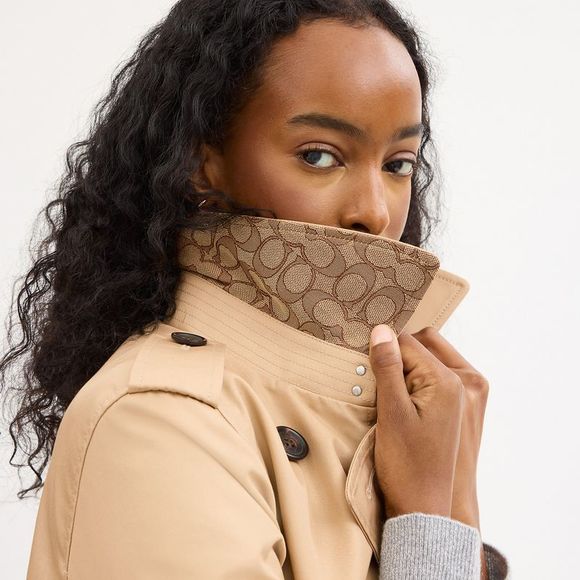 NWT Coach Outlet Solid Mid Trench - Picture 4 of 5